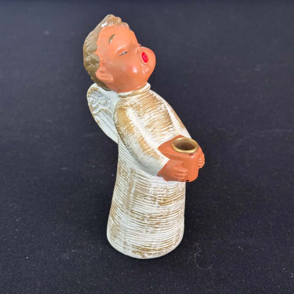 Vintage Jullar Terracotta Choir Boy Angel Candle Holder Figurine Made in Spain